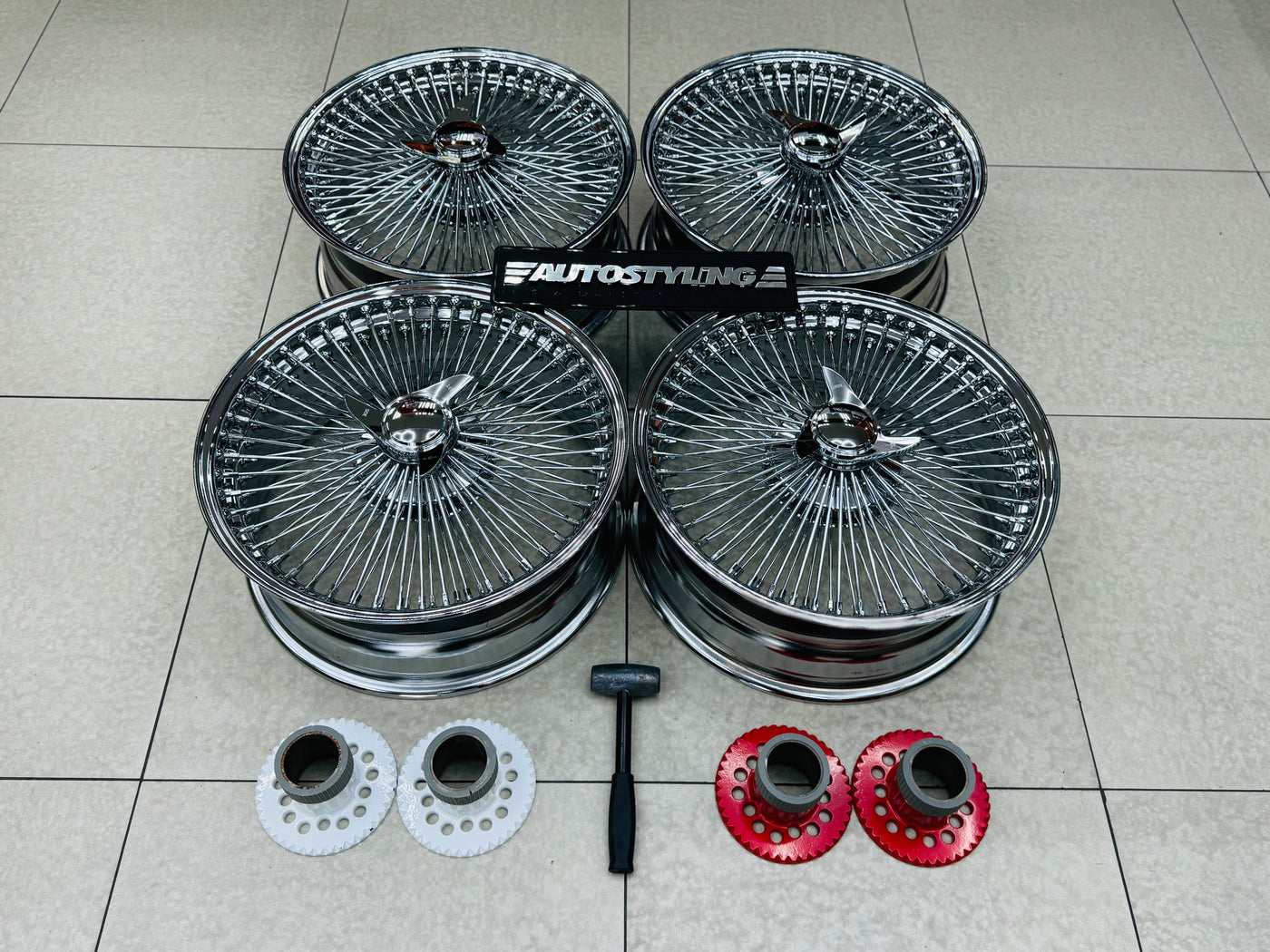 20” AS - 1000 SPOKE WIRE WHEEL FITS ALL CARS