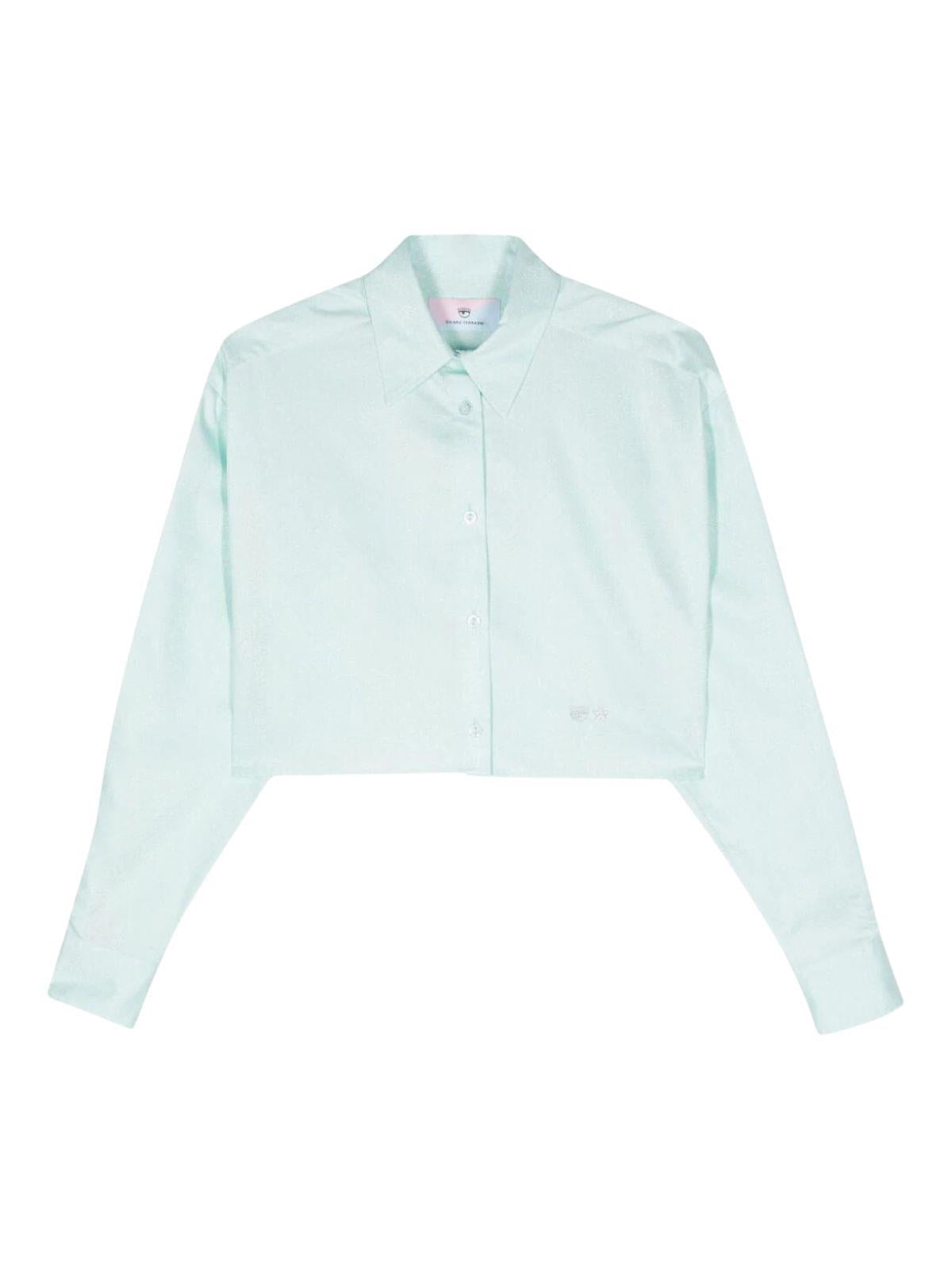 Chiara Ferragni Jacket Track Crop Aqua