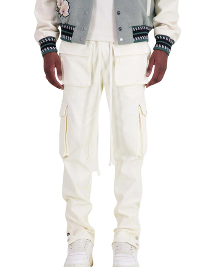 Mouty Cargo Pants Front Pocket Ecru