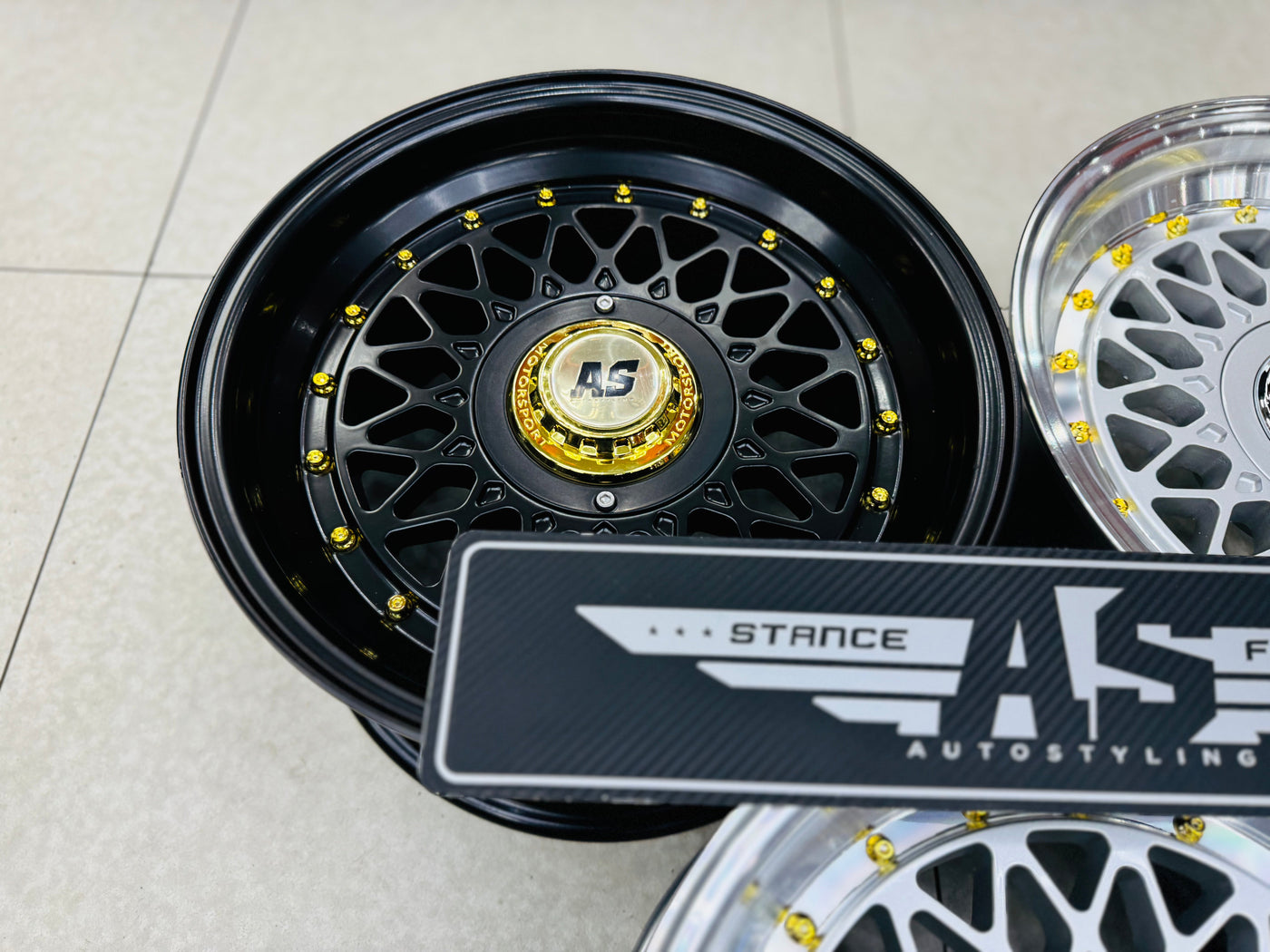 15” AS MOTORSPORT P MESH 4/100 4/114 & 5/100  PCD