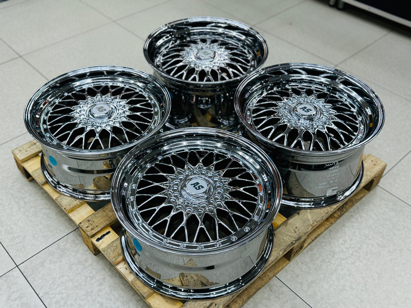 18” AS- MESH 5/100 5/120 SILVER CHROME