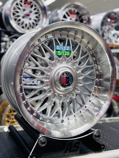 17” AS-SCORPION 8/9j 5/120 & 5/112 SILVER STUDS