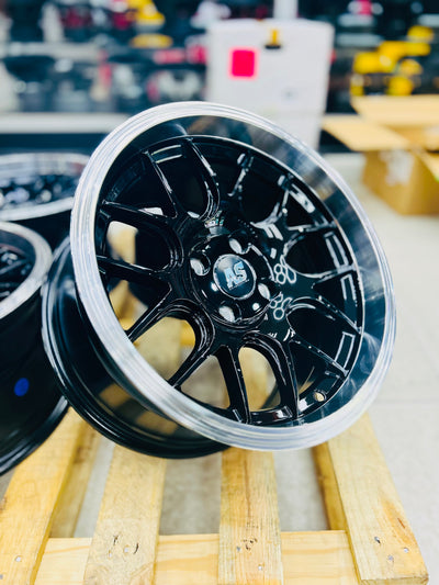 15” AS-TRW 1007 4/100 gloss black  wheels