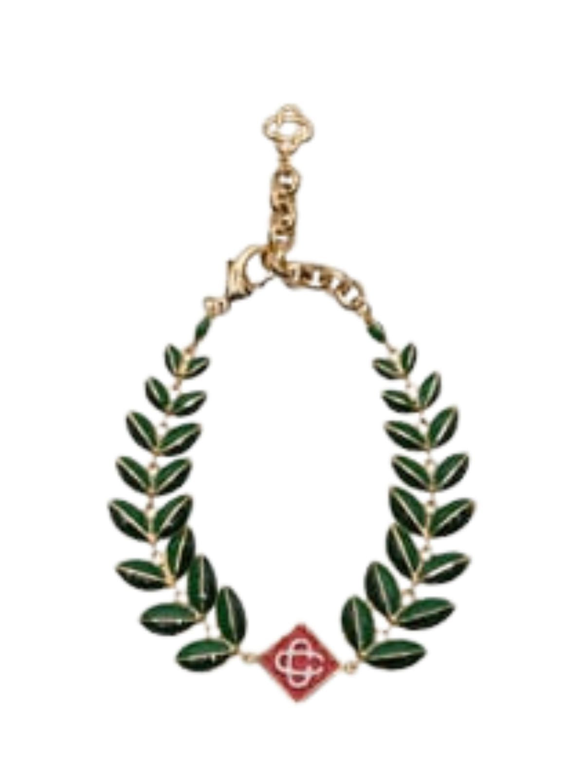 Casablanca Bracelet Laurel Leaf Gold-Green-Red