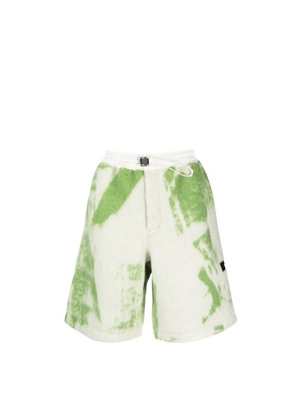 Y-3 Shorts Fleece Off-White-Green