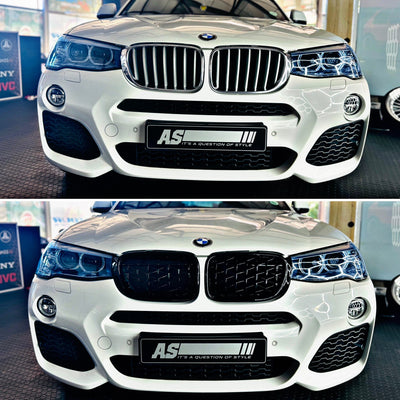 BMW F25 F26 X3 x4 2013-2017 DIAMOND GRILL GLOSS BLACK