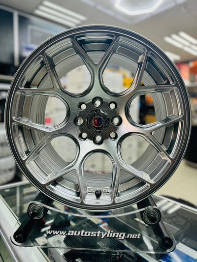 15” AS- 7187 4/100 4/114 hyper silver wheels