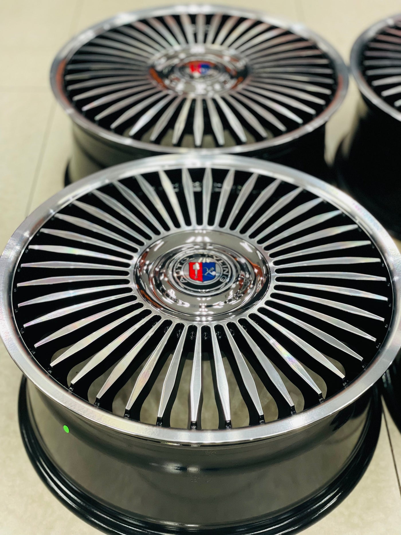 20” AS-ROLLS 5/112 BLACK MACHINE FACE