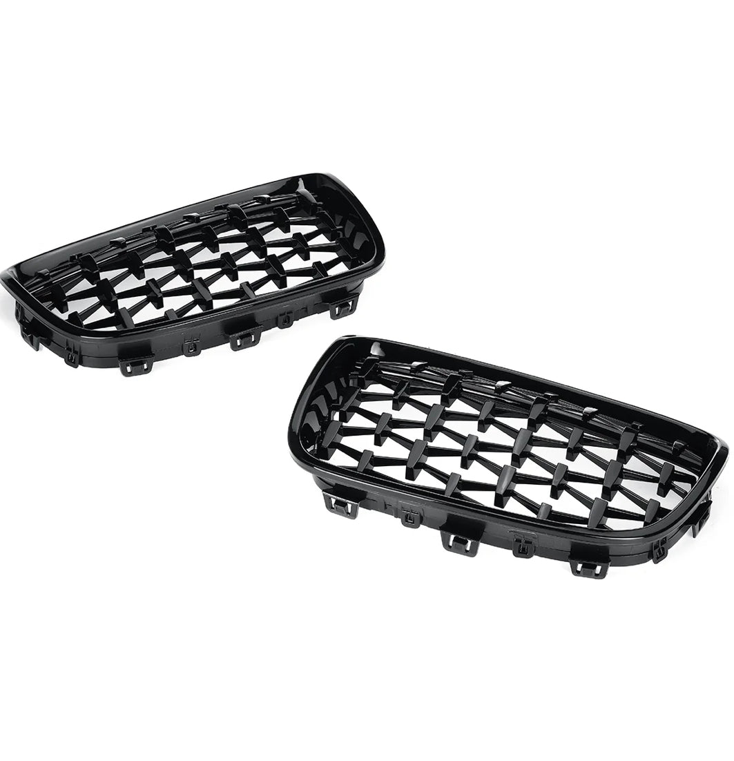 BMW F20/21 1 series   PRE FACELIFT MILLION STAR KIDNEY GRILLS  GLOSS BLACK
