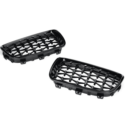 BMW F20/21 1 series   PRE FACELIFT MILLION STAR KIDNEY GRILLS  GLOSS BLACK