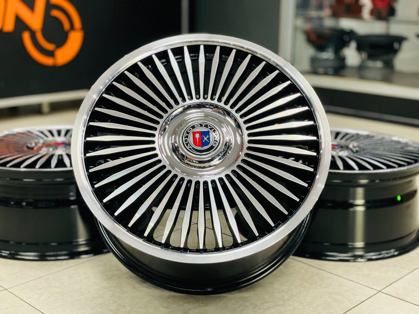 20” AS-ROLLS 5/112 BLACK MACHINE FACE