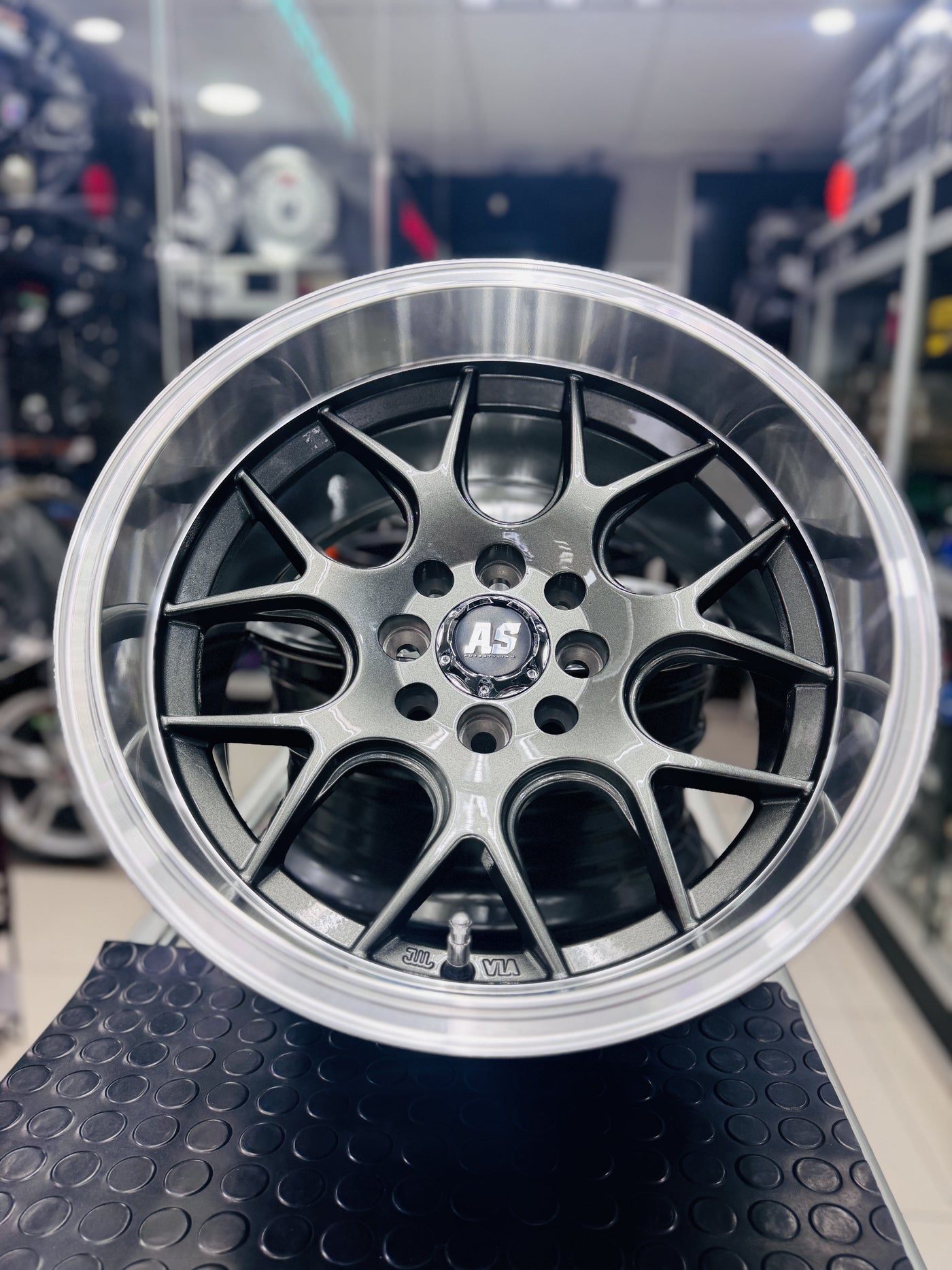 15” AS- 7648  4/100 4/114  gunmetal wheels