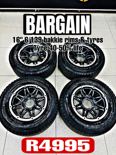 16” BAKKIE RIMS USED  WITH CONTI  TYRES