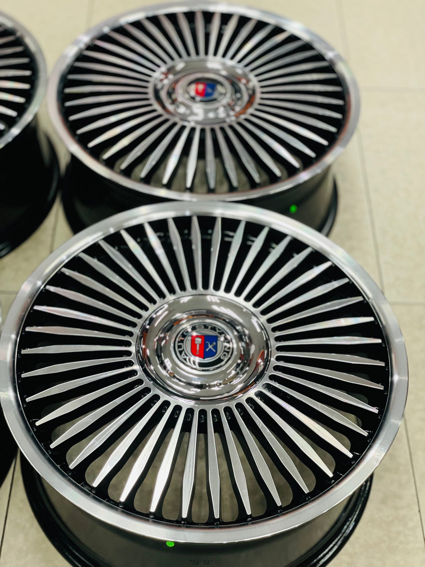 20” AS-ROLLS 5/112 BLACK MACHINE FACE