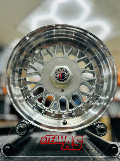 15” AS- 7680 4/100 4/114 silver wheels