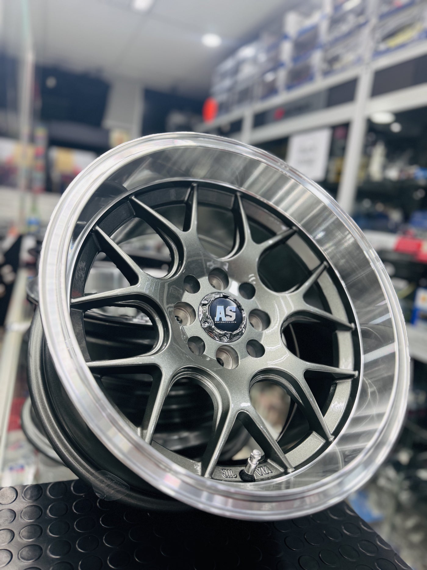 15” AS- 7648  4/100 4/114  gunmetal wheels