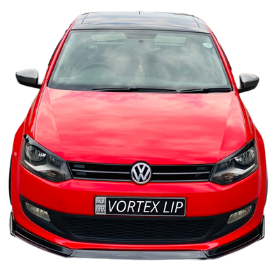 NEW IMPROVED VW POLO 6/ POLO 7 TSI VIVO 3pce NEW PLASTIC GLOSS BLACK FRONT SPOILER