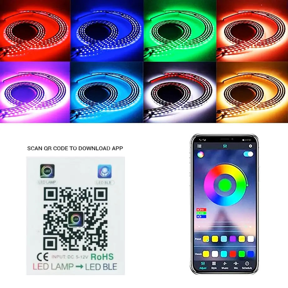 App Controlled RGB LED Under Car Light Kit