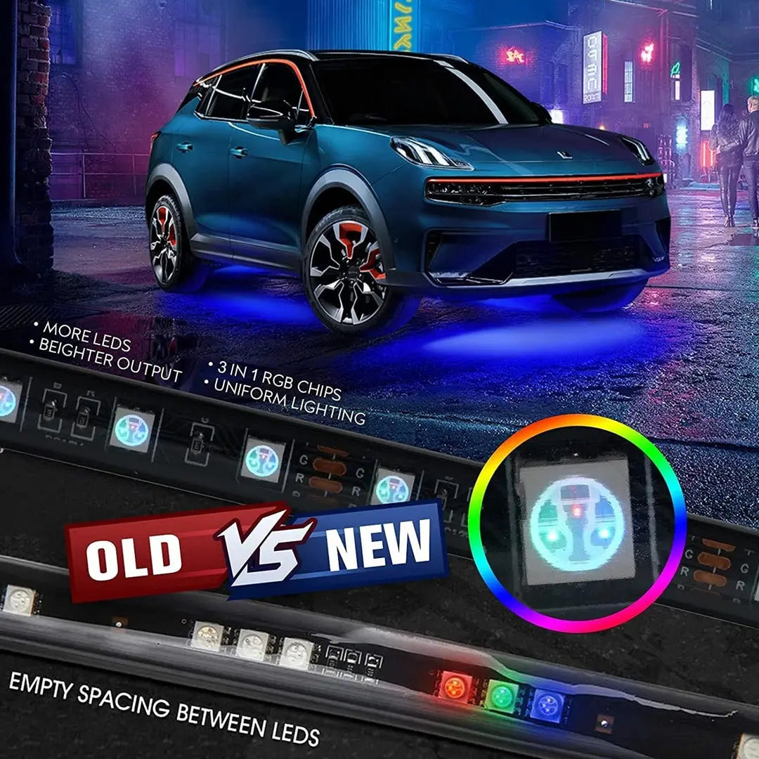 App Controlled RGB LED Under Car Light Kit