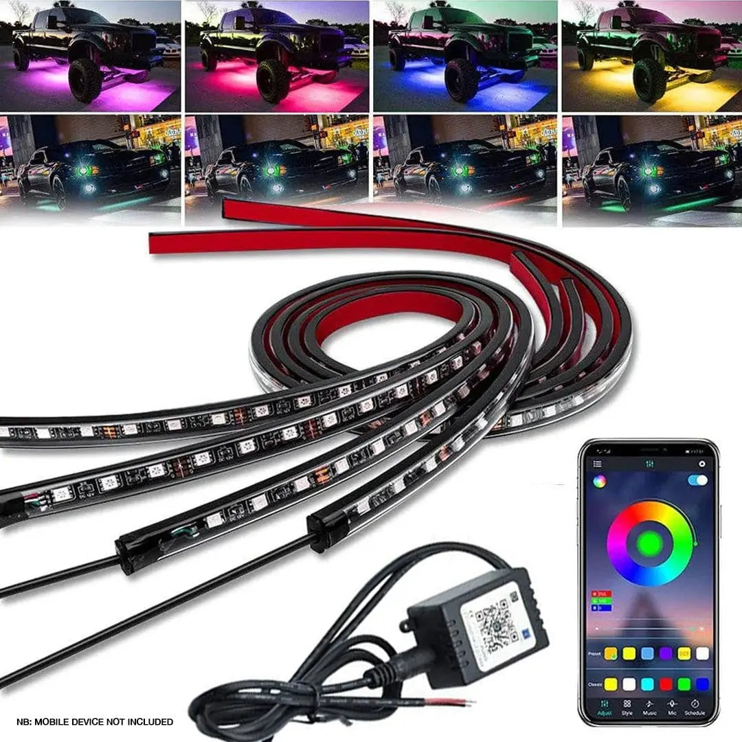 App Controlled RGB LED Under Car Light Kit
