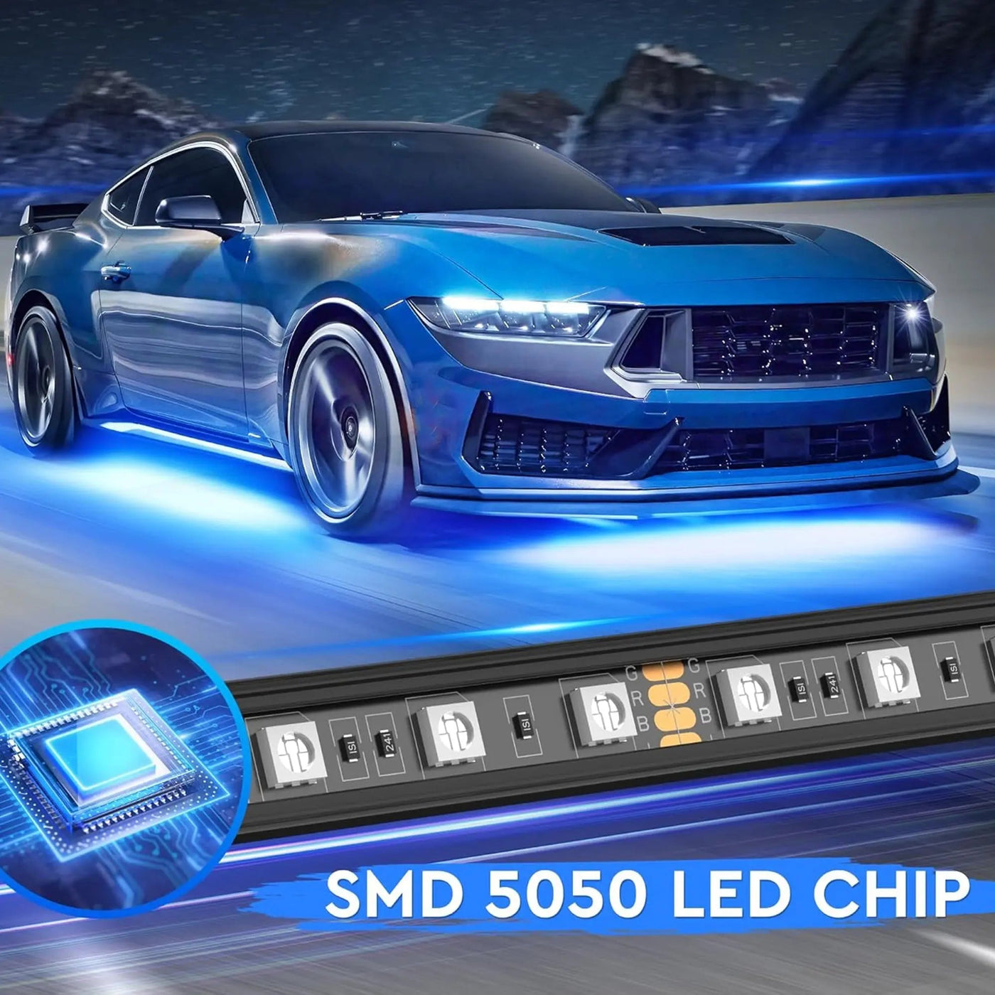 App Controlled RGB LED Under Car Light Kit