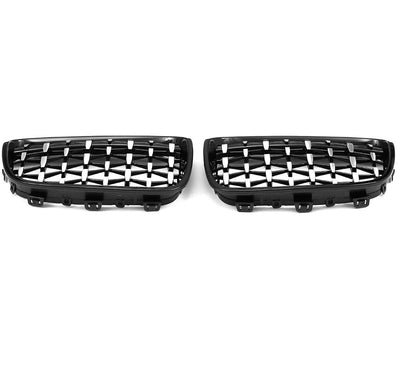BMW F20/21 1series FACELIFT MILLION STAR KIDNEY GRILLS  SILVER DIAMOND