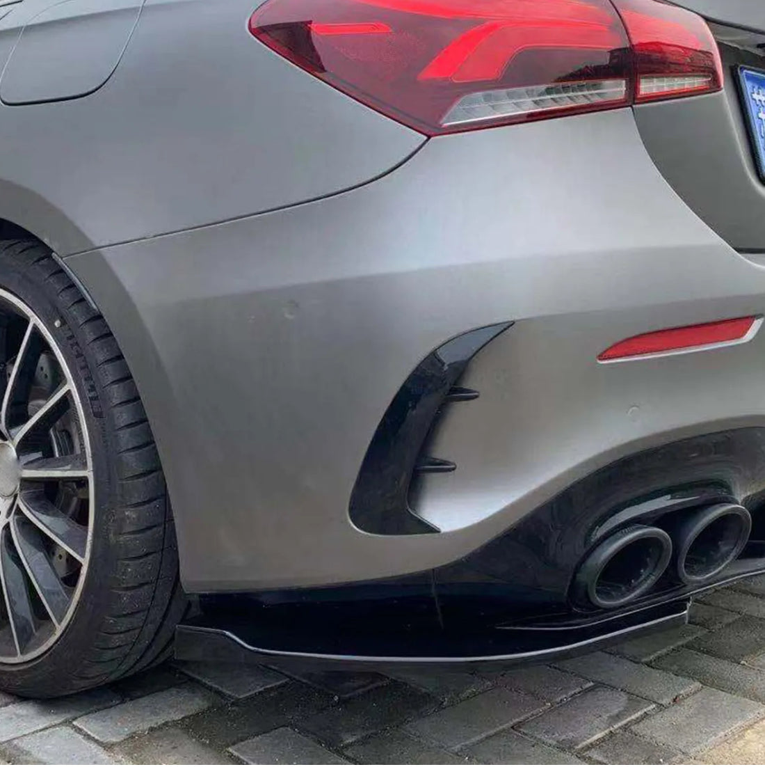 For Benz A-Class W177 A35 AMG Sedan  2019-22 Rear Bumper Splitters Winglet Apron