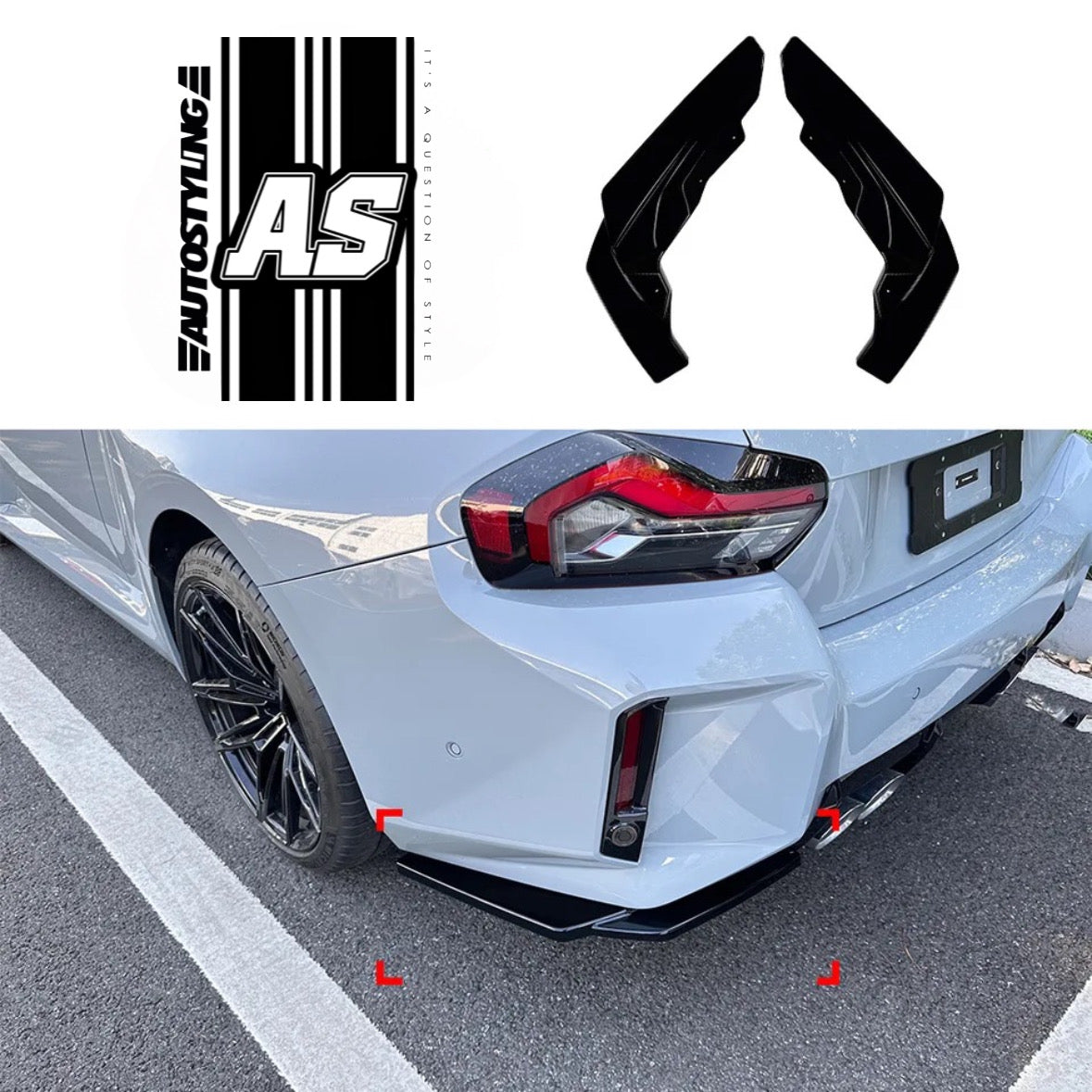 G87 M2 Rear splitter  Gloss Black Trim BMW G87 M2 Coupe 2022-2024