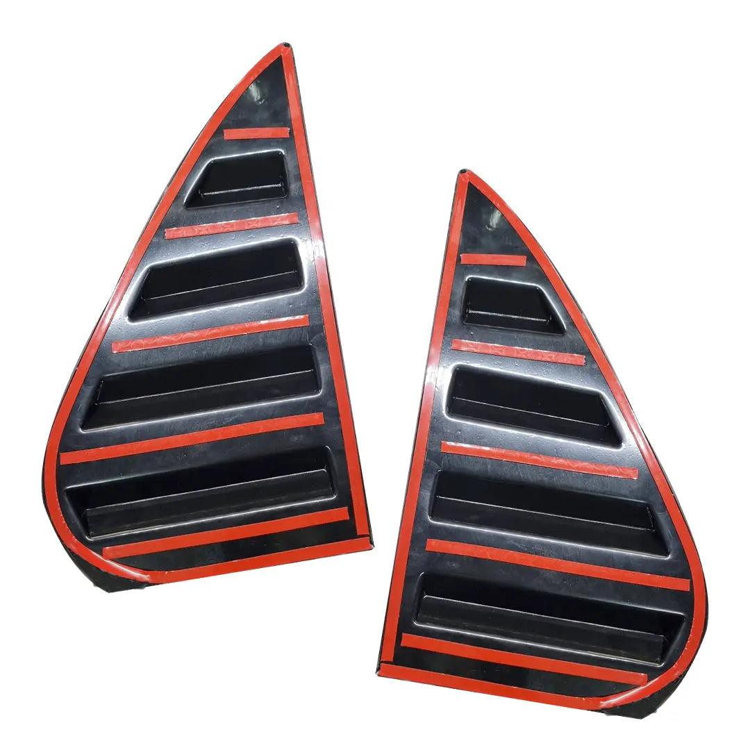 BM E30 3-Series Gloss Black Plastic Side Window Louver