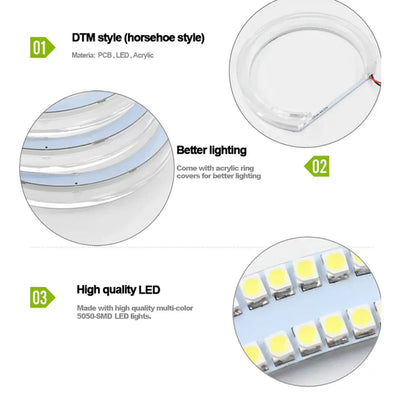 BM E46 3-Series Non-Projector RGB App Control LED Angel Eye Rings