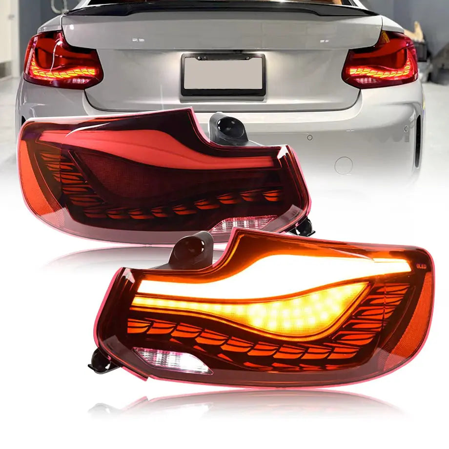 BM F22 / F23 2-Series CS Style OLED Sequential Smoked Red Taillights