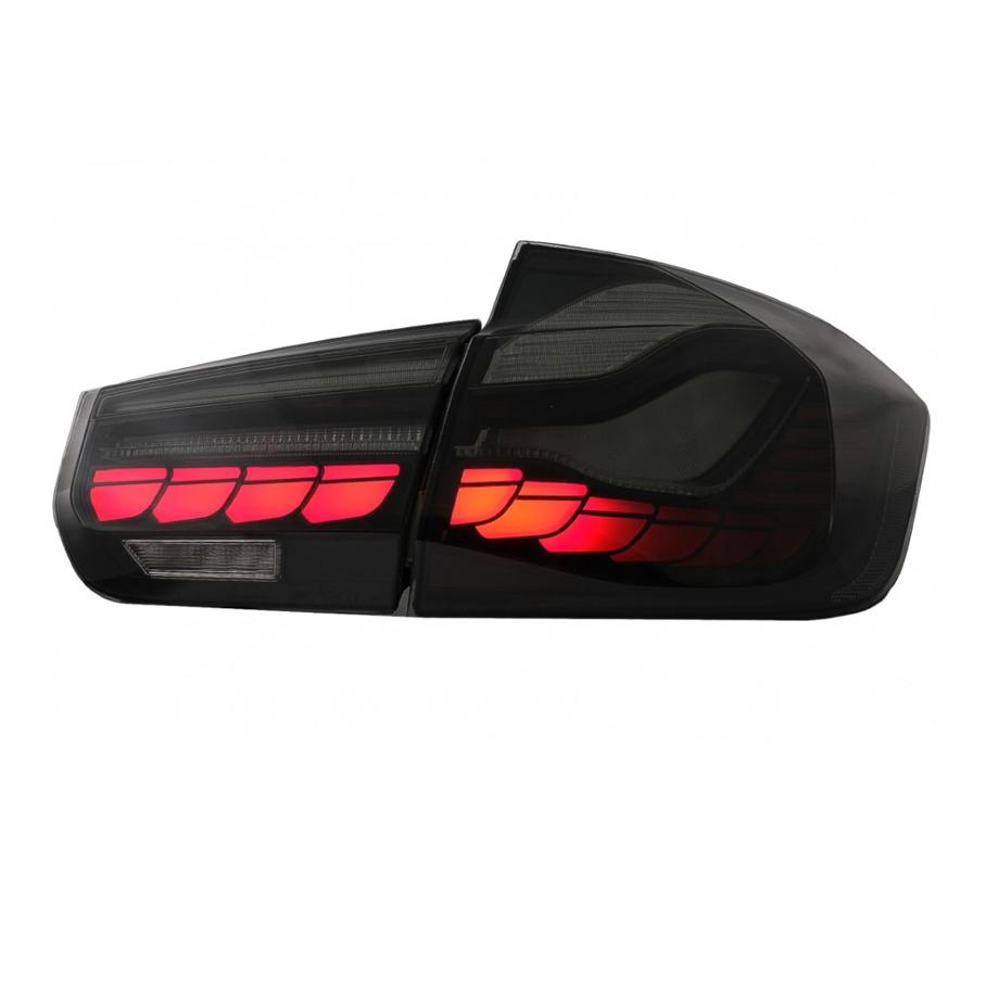BM F30 3-Series CS Style OLED Sequential Smoked Black Taillights (12-18)
