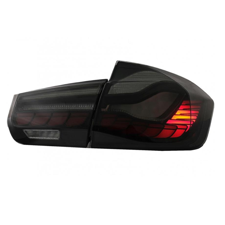 BM F30 3-Series CS Style OLED Sequential Smoked Black Taillights (12-18)