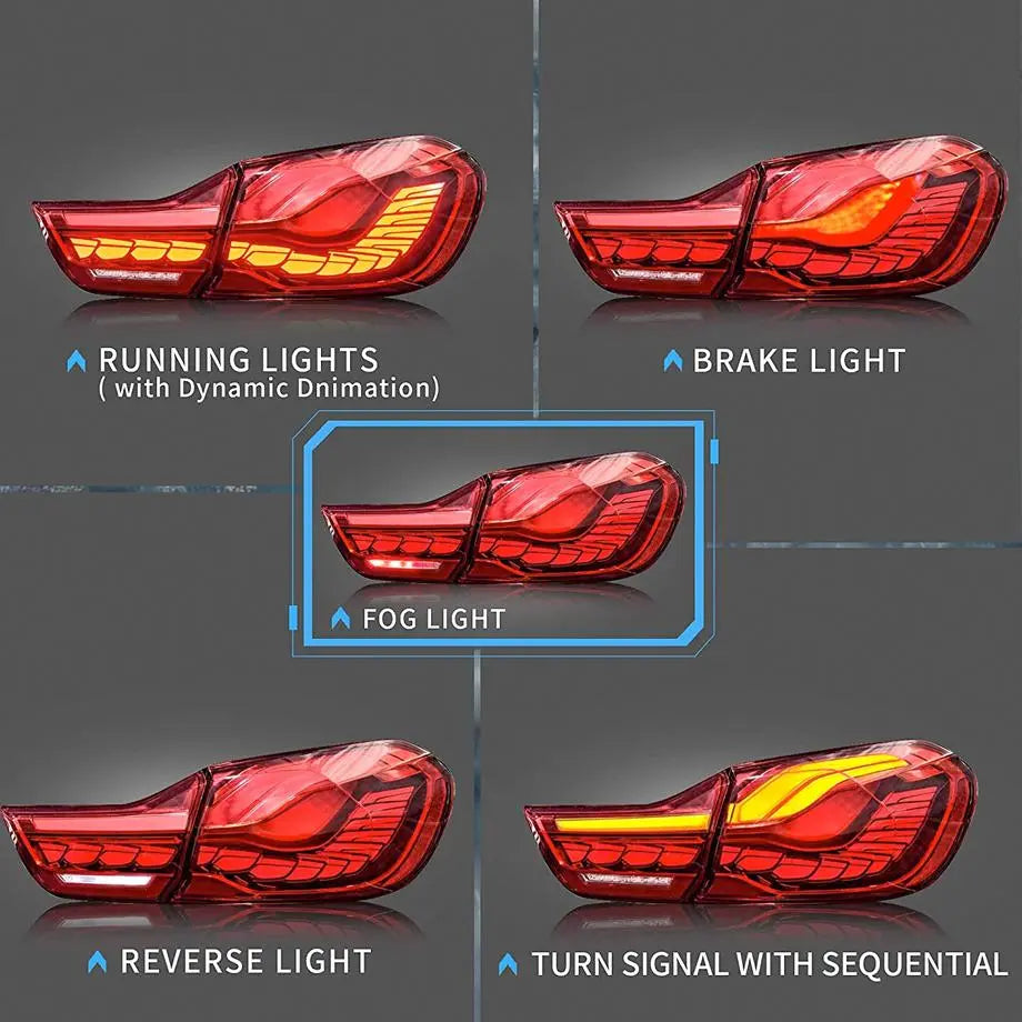 BM F82 / F83 M4 CS Style OLED Sequential Red Taillights