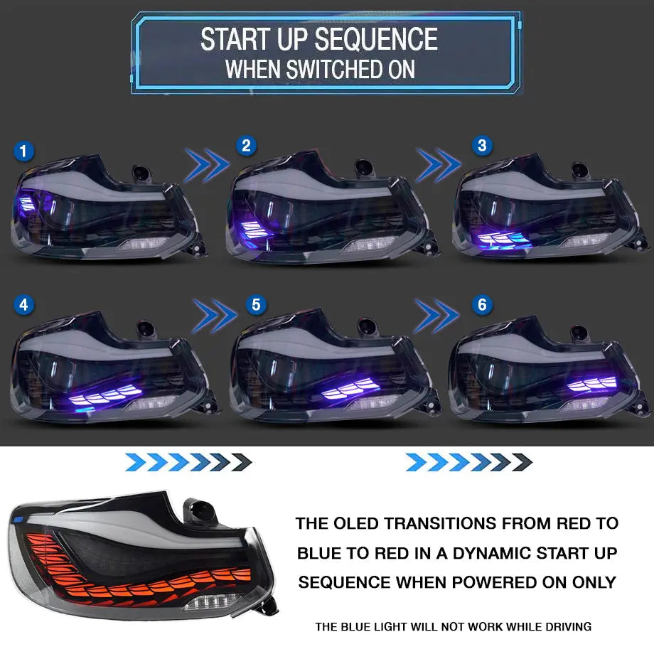 BM F87 M2 CS Style OLED Sequential Smoked Black Taillights