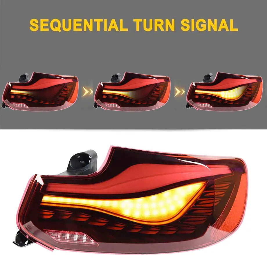 BM F87 M2 CS Style OLED Sequential Smoked Red Taillights