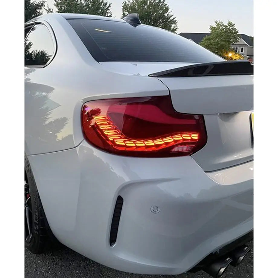 BM F87 M2 CS Style OLED Sequential Smoked Red Taillights