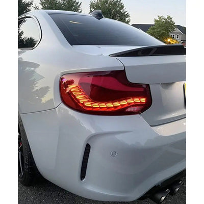 BM F87 M2 CS Style OLED Sequential Smoked Red Taillights