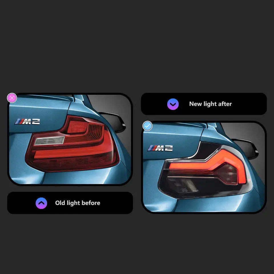 BM F87 M2 GTS Style Sequential Smoked Black Taillights