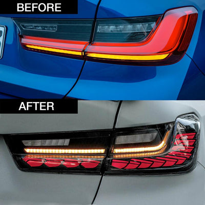 BM G20 3-Series CS Style OLED Sequential Smoked Black Taillights