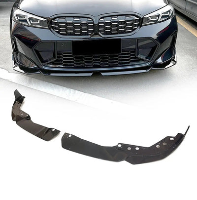 BM G20 LCI Facelift 2-Piece Performance Style Gloss Black Front Spoiler (23-On)