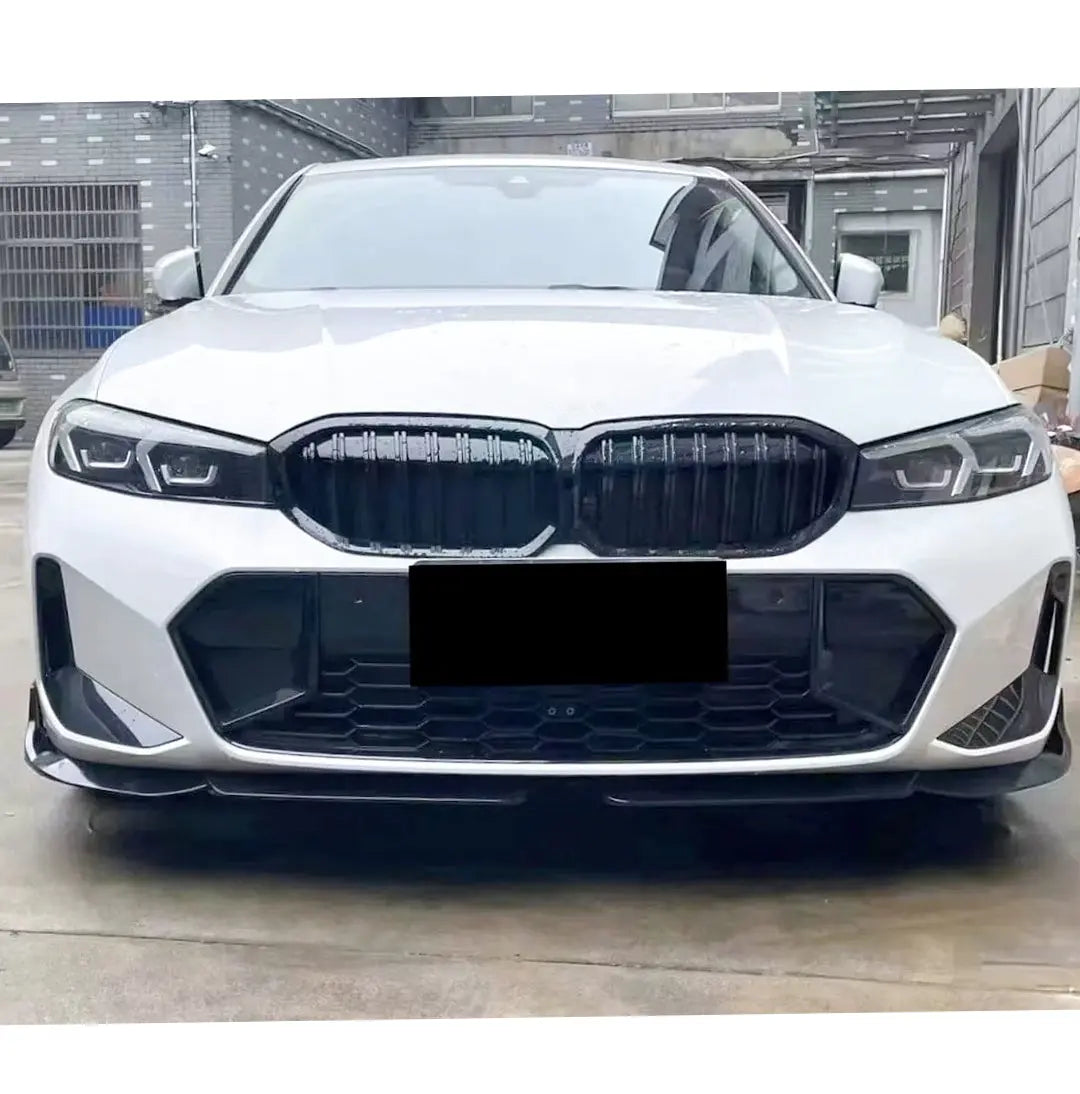 BM G20 LCI Facelift 2-Piece Performance Style Gloss Black Front Spoiler (23-On)