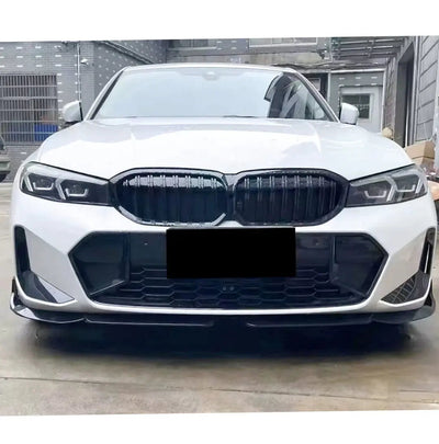 BM G20 LCI Facelift 2-Piece Performance Style Gloss Black Front Spoiler (23-On)