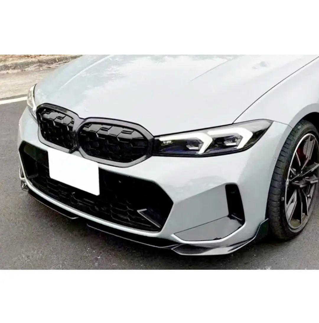 BM G20 LCI Facelift 2-Piece Performance Style Gloss Black Front Spoiler (23-On)