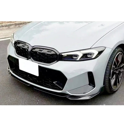 BM G20 LCI Facelift 2-Piece Performance Style Gloss Black Front Spoiler (23-On)