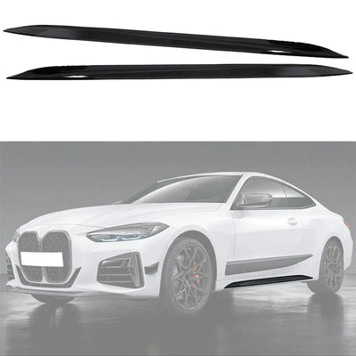 BM G22 4-Series (20-On) Gloss Black Performance Style Side Skirts Extensions