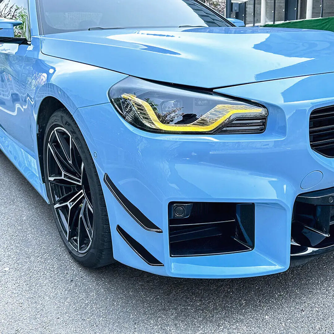 BM G87 M2 Performance Style Gloss Black Front Bumper Canards (4-Piece)