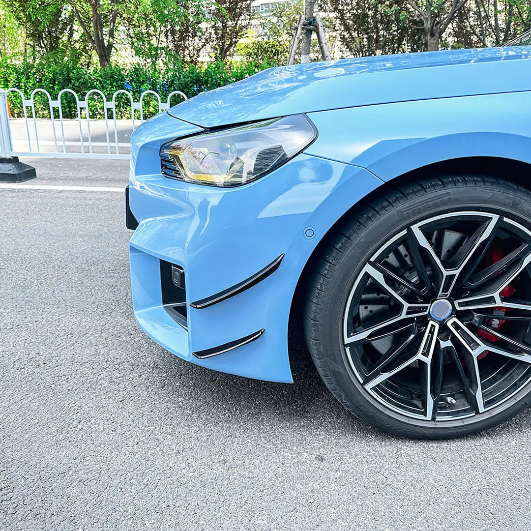 BM G87 M2 Performance Style Gloss Black Front Bumper Canards (4-Piece)