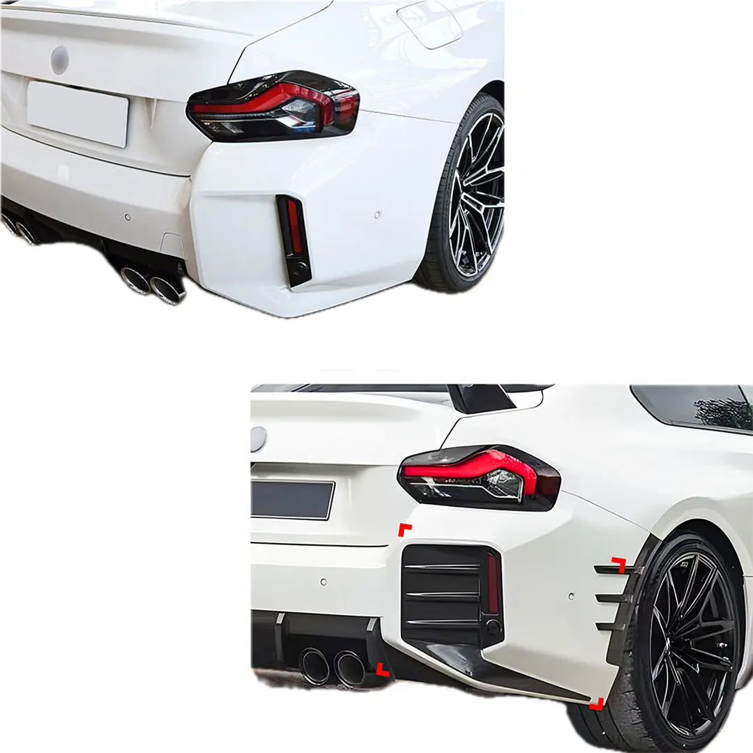 BM G87 M2 Performance Style Gloss Black Rear Bumper Inserts