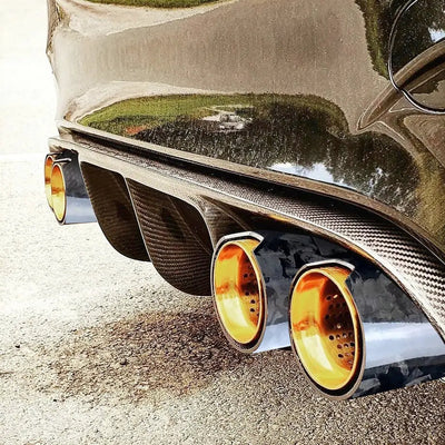 BM M-Series Performance Style Forged Carbon Fibre Exhaust Tail Pipes (70mm)